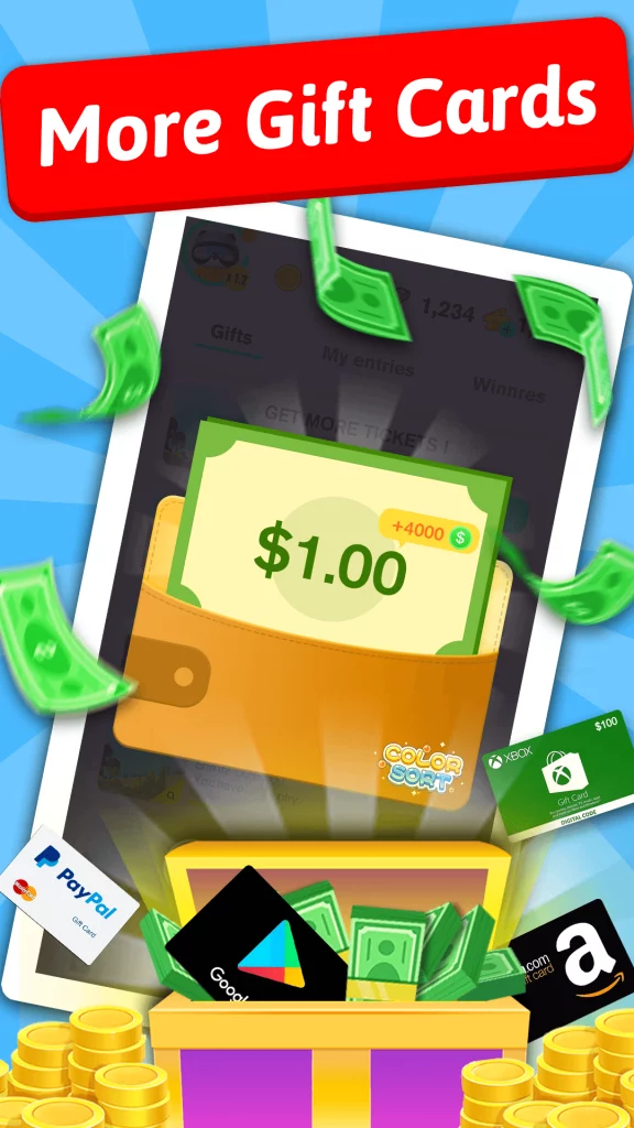 Lucky Sort - Gane dinero y efe- aplicación para ganar dinero jugando