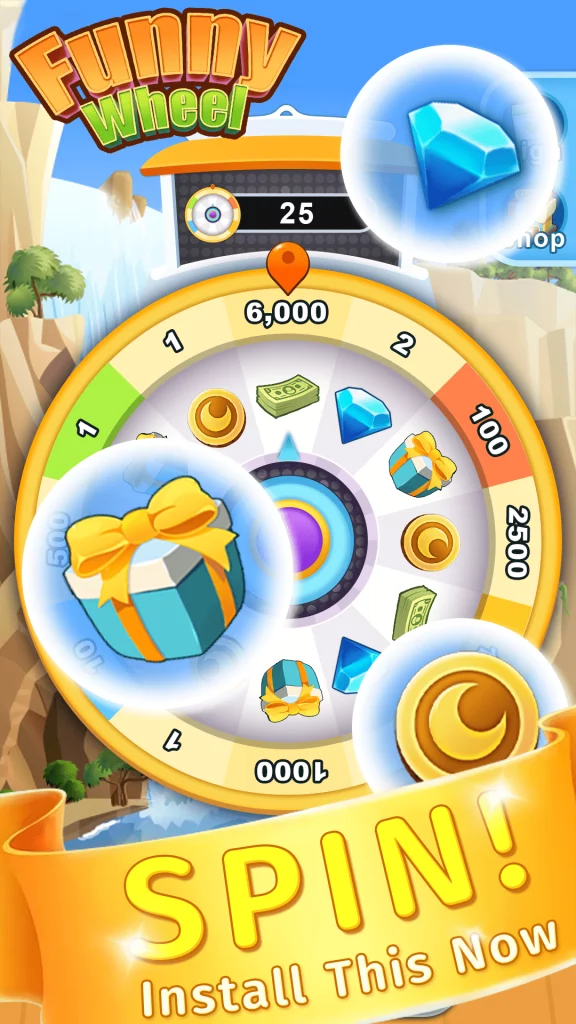 Funny Wheel - Aplicación para ganar dinero gratis