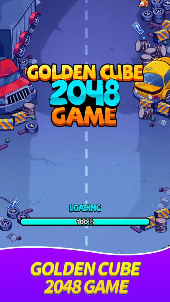 Golden Cube 2048 Game