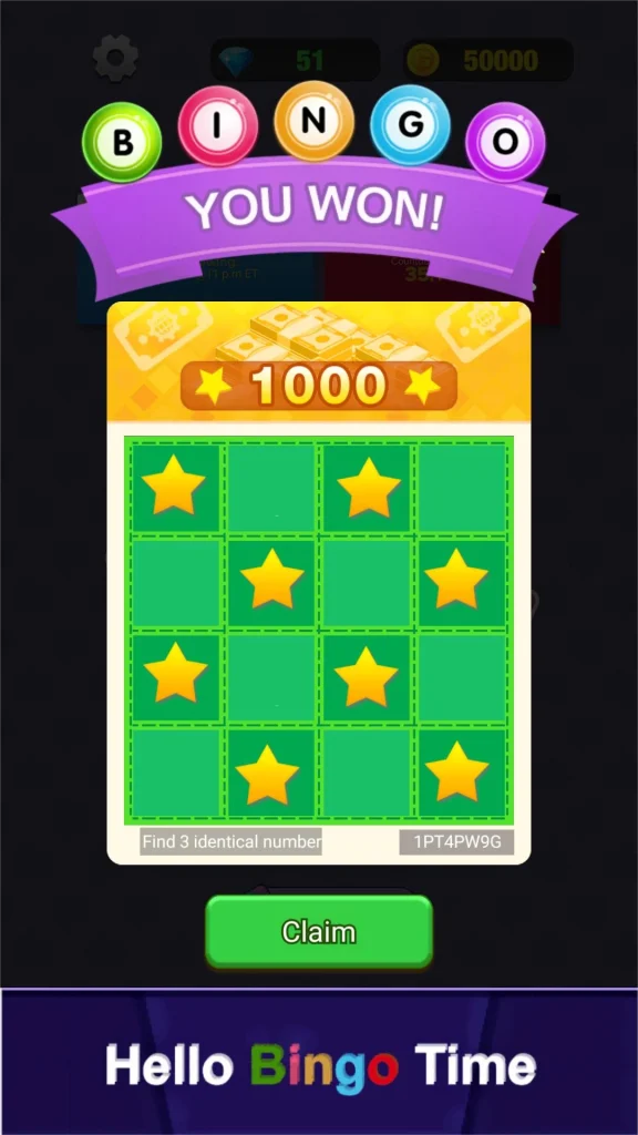 Hello Bingo Time app