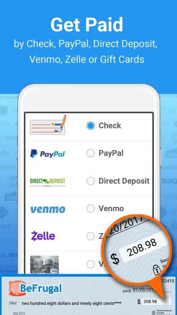 BeFrugal Cash Back & Coupons app