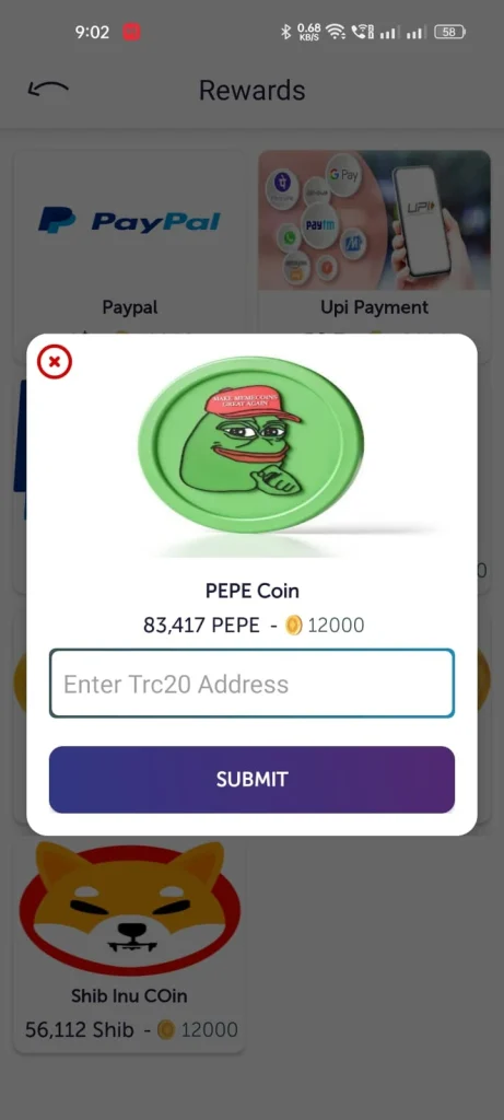 Pepe Reward - Earn Pepe Easily app