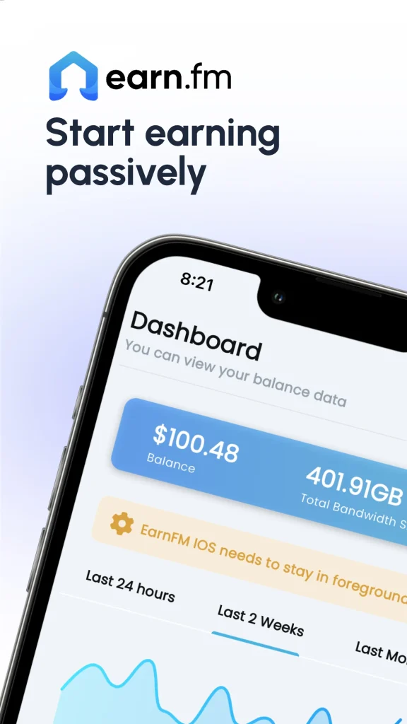 EarnFM - Make Money Passively app