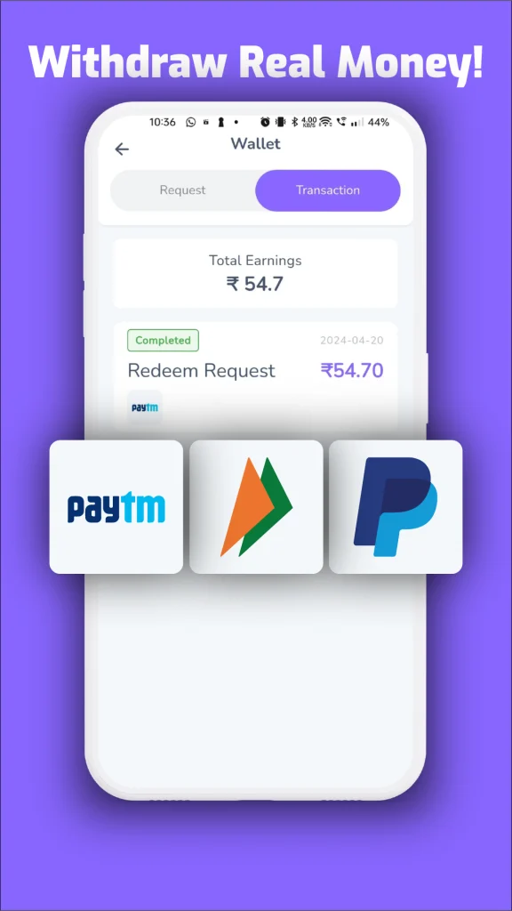 Earning Quiz: Play & Earn Cash app