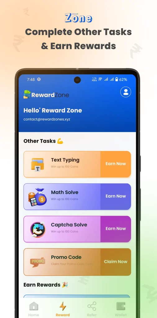 Reward Zone app