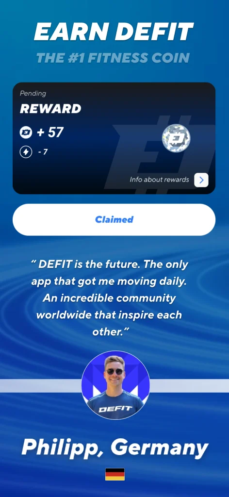 DEFIT Move to Earn app