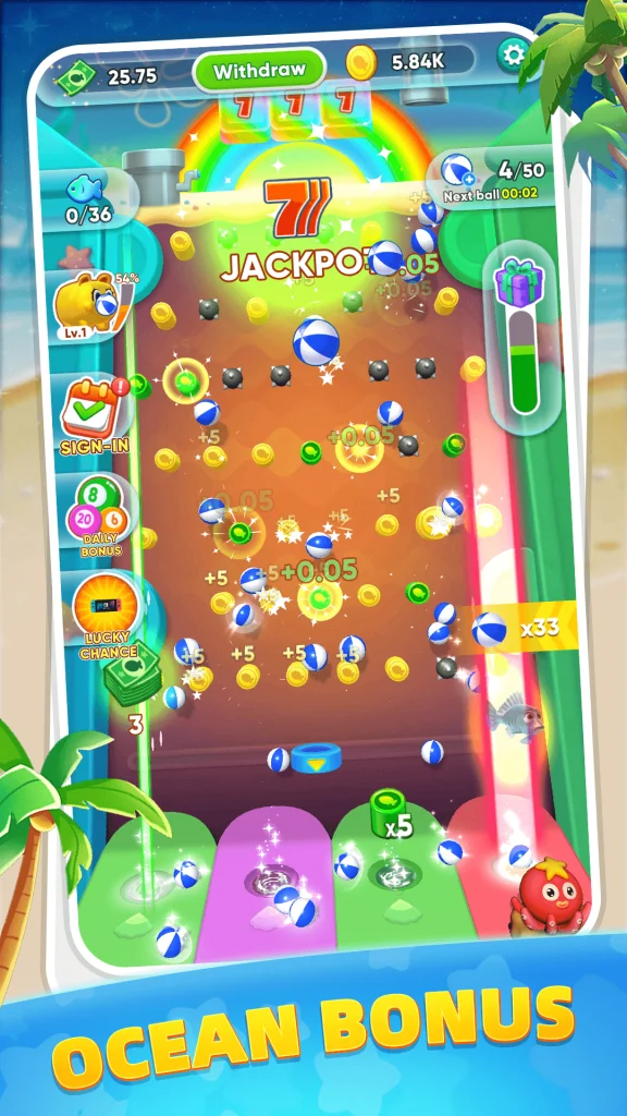 Ocean Fun Balls - Lucky Crash app