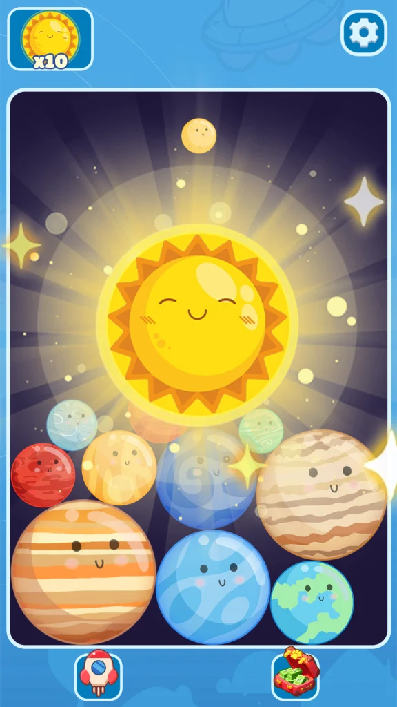 Planets 2048 Merge app