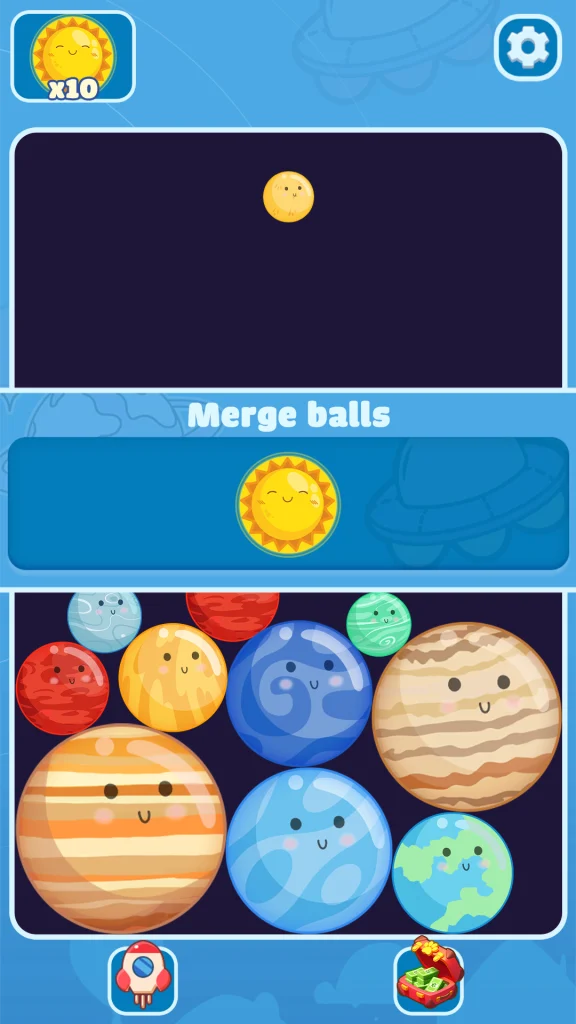 Planets 2048 Merge app