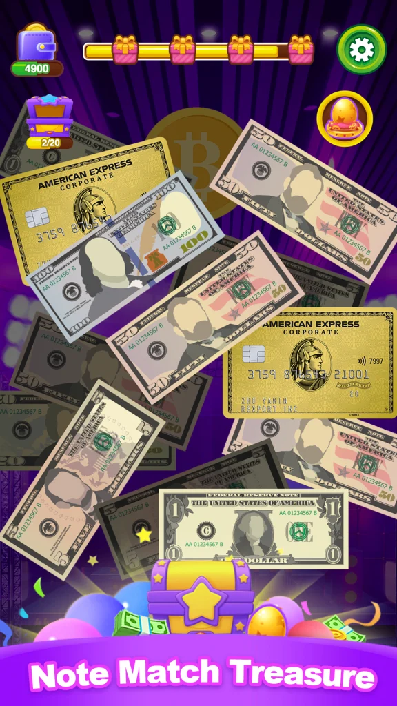 Note Match Treasure paga