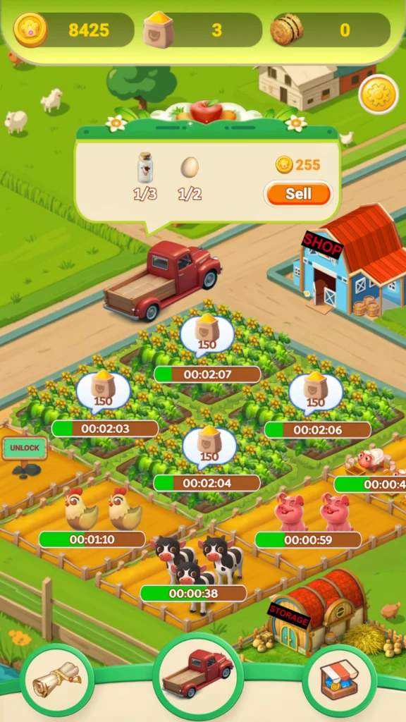 Cozy Town: Farms & Trucks app