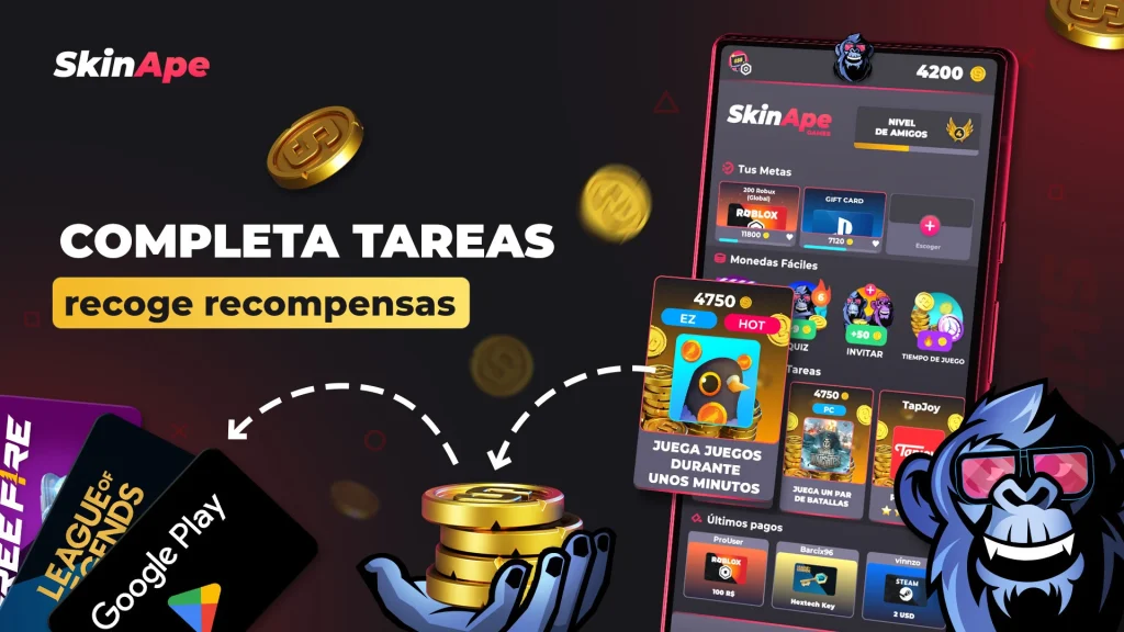 SkinApe for Games & Gift Cards paga