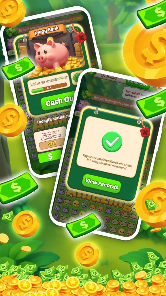 Animal Match Party: Earn Cash paga