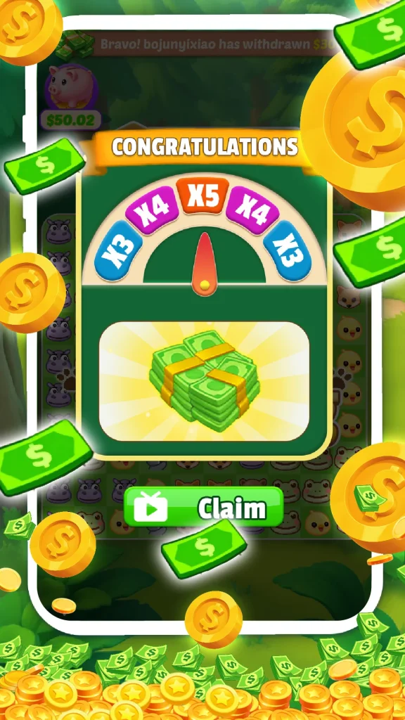 Animal Match Party: Earn Cash paga