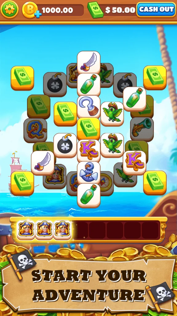 Tile Adventure:Pirate Treasure paga