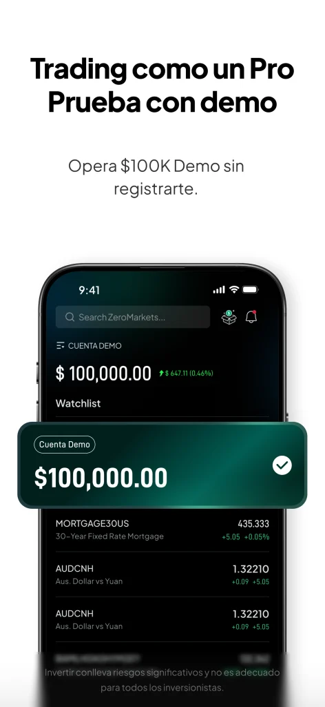 ZERO Markets: Invierte y Opera paga