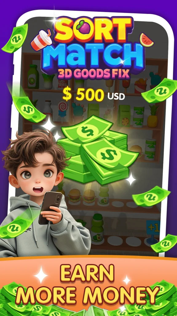 Sort Match 3D: Goods Fix paga