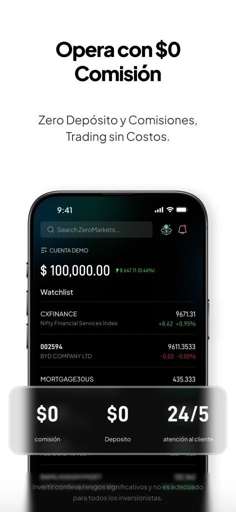 ZERO Markets: Invierte y Opera paga